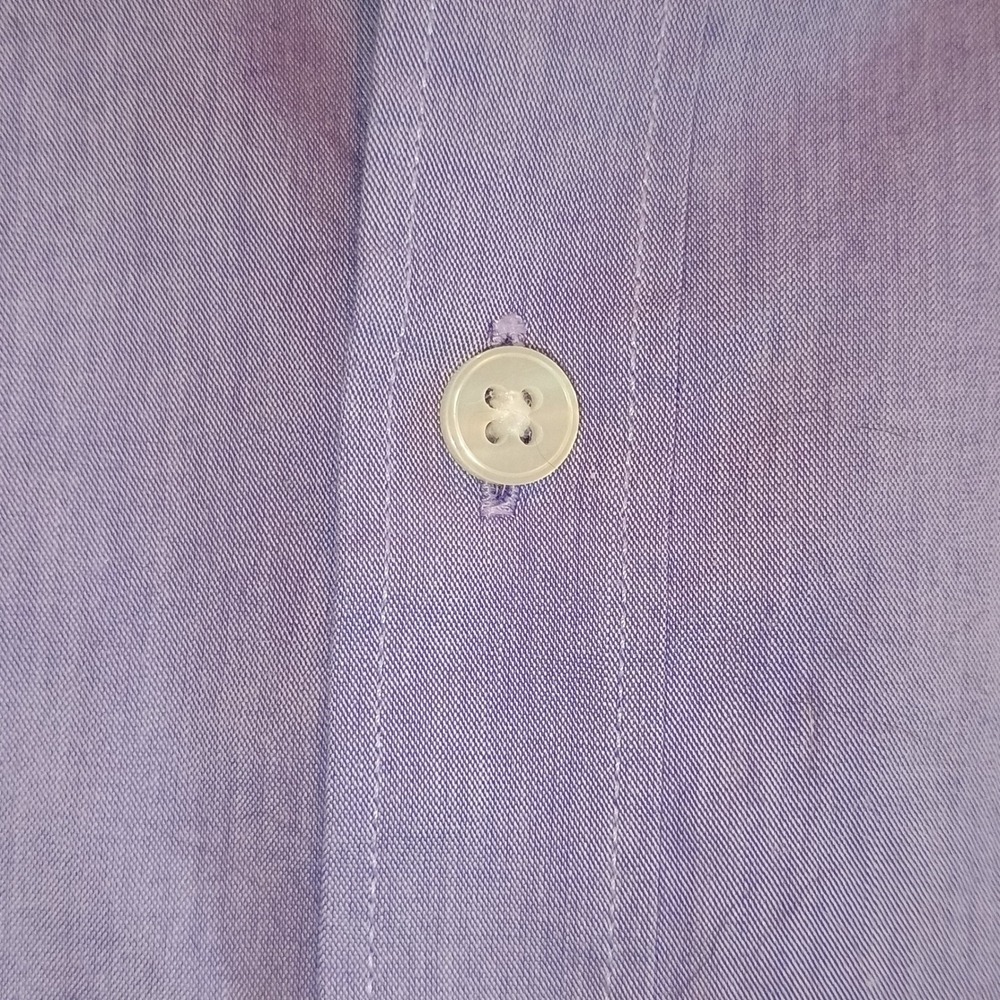 DKNY Slim Fit Natural Stretch‎ Light Purple Men's Long Sleeve Shirt - Picture 7 of 10